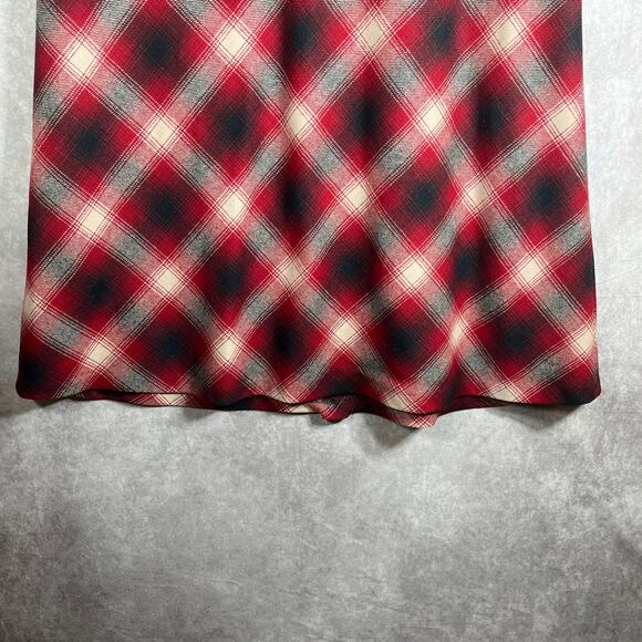 Pendleton Skirt Womens 14 Red Black Tartan Plaid Wool A-Line Career Scottish - Picture 4 of 13